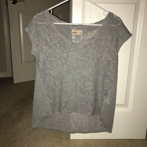 Lace sweater material top